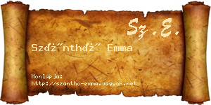 Szánthó Emma névjegykártya