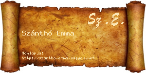 Szánthó Emma névjegykártya