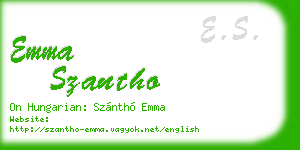 emma szantho business card